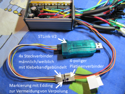 Connection to STLink v2